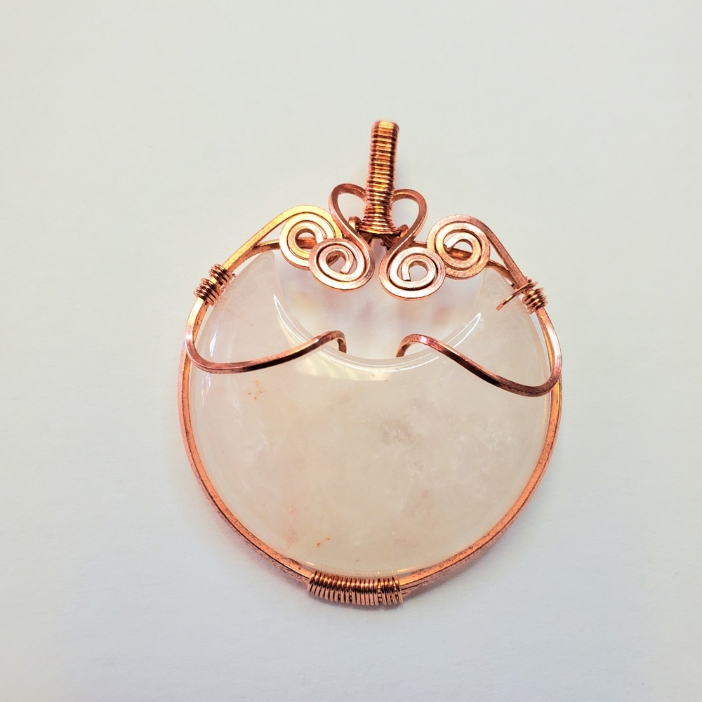 Quartz moon necklace